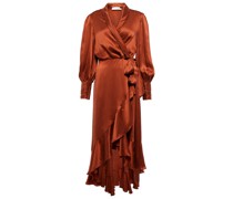 Zimmermann Wickelkleid aus Seidensatin