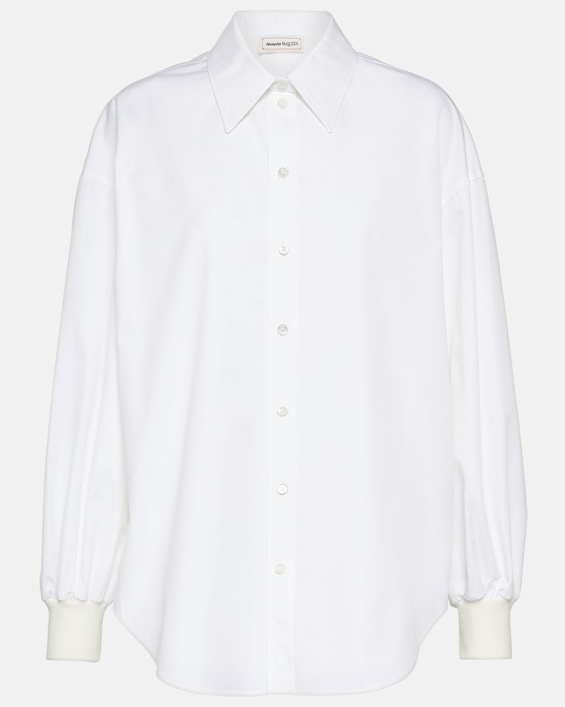 Alexander McQueen Damen Alexander McQueen Oversize-Hemd aus Baumwollpopeline