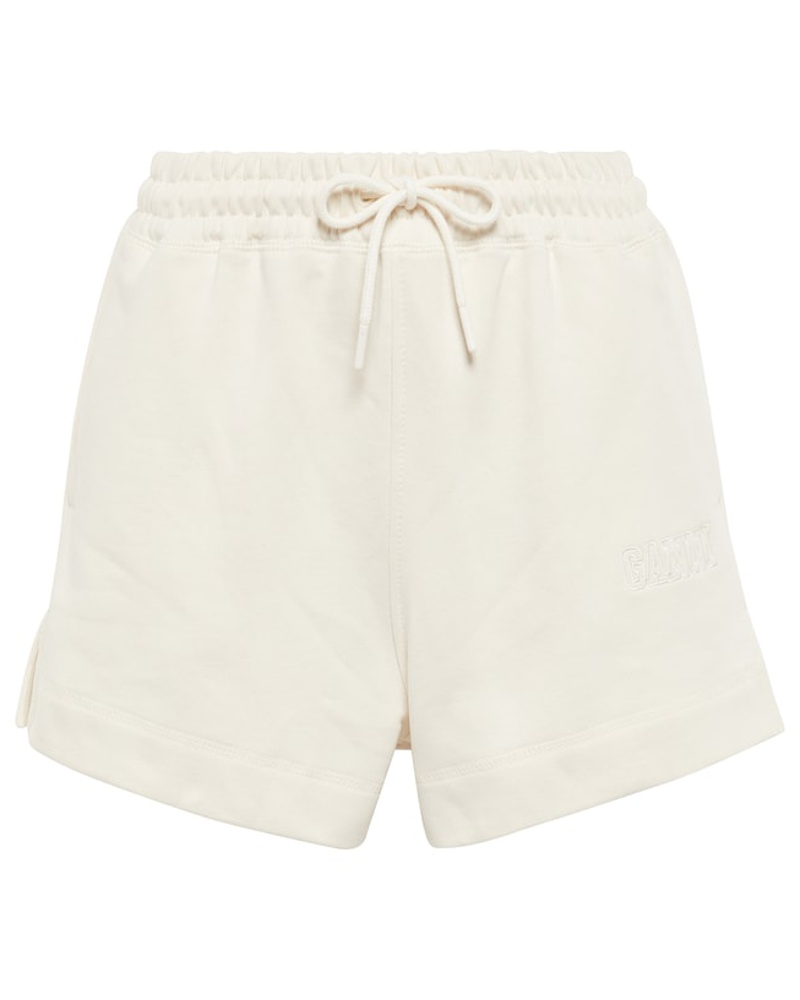 Ganni Damen Ganni High-Rise Shorts mit Baumwollanteil
