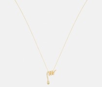 Halskette Convolute Snake aus 18kt Gelbgold mit Diamanten und Tsavoriten