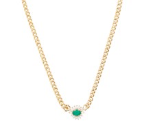 Shay Jewelry Halskette aus 18kt Gelbgold mit Smaragden und Diamanten