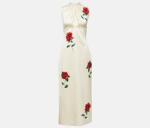 Midikleid aus Seide und Wolle