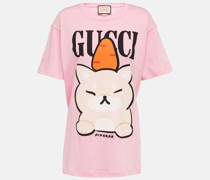 Gucci Bedrucktes T-Shirt aus Baumwolle