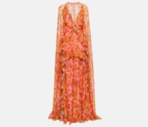 Carolina Herrera Bedruckte Robe aus Seidenchiffon