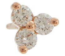 Einzelner Ohrring Trinity Large aus 14kt Rosegold mit Diamanten