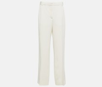 Victoria Beckham Gerade Mid-Rise-Hose