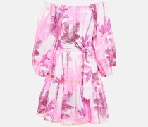 Juliet Dunn Bedrucktes Minikleid aus Baumwolle