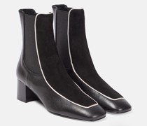 Chelsea Boots aus Leder und Samt