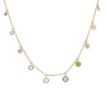 Shay Jewelry Halskette Rainbow aus 18kt Gold mit Edelsteinen