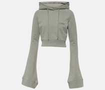 Cropped-Hoodie aus Jersey