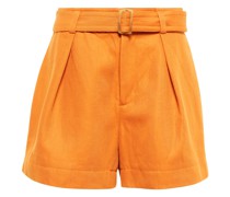 Shorts aus Baumwolle und Leinen
