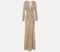 Monique Lhuillier Robe mit Pailletten