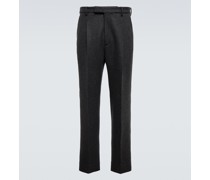 Gucci Gerade Hose aus Wolle und Kaschmir