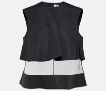 Top aus Baumwolle mit Mesh