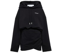 Off-White Hoodie-Kleid aus Baumwoll-Jersey