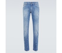 Dolce&Gabbana Distressed Straight Jeans