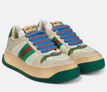 Gucci Sneakers Double Screener mit Leder