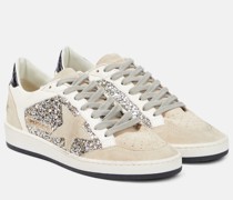 Sneakers Ball Star aus Veloursleder mit Glitter