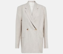 Blazer aus Wolle und Leinen