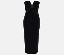 Self-Portrait Midikleid aus Samt