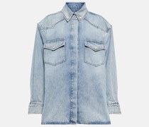 Alexandre Vauthier Verziertes Jeanshemd