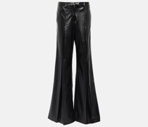 Aya Muse Low-Rise-Hose Vortico aus Lederimitat