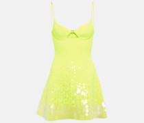 David Koma Verziertes Minikleid Paillettes