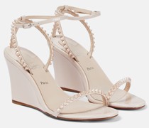 Verzierte Wedge-Sandalen So Me aus Lackleder