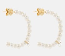 Persee Ohrringe aus 18kt Gelbgold mit Diamanten und Perlen