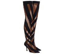 Jimmy Choo X Mugler Overknee-Stiefel