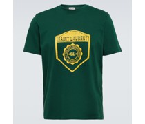 Saint Laurent Bedrucktes T-Shirt aus Baumwoll-Jersey