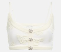Cropped-Top aus einem Wollgemisch