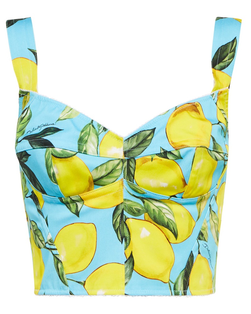 Dolce & Gabbana Damen Dolce&Gabbana Bustier aus einem Baumwollgemisch
