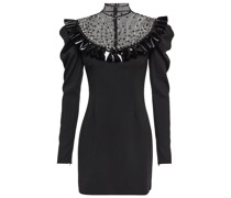 Verziertes Minikleid aus einem Wollgemisch