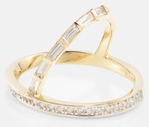 Ring aus 14kt Gelbgold mit Diamanten