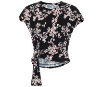 Paco Rabanne Bedrucktes Cropped-Top aus Jersey