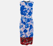 Dries Van Noten Midikleid Delavina aus Crepe