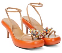 Dries Van Noten Verzierte Sandalen aus Leder