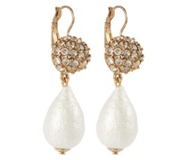 Oscar de la Renta Ohrringe aus Perlen mit Kristallen