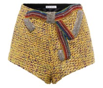 Area Kristallverzierte Shorts aus Tweed