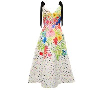 Christopher Kane Bedrucktes Midikleid aus Satin