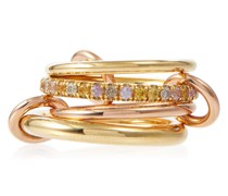 Ring Nimbus aus 18kt Gelb- und Rosegold mit Saphiren und Diamanten