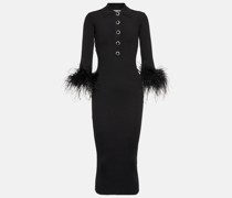 Rebecca Vallance Midikleid Soraya mit Federn