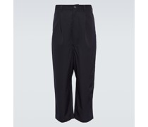 Comme des Garcons Homme High-Rise Cropped-Hose aus Wolle