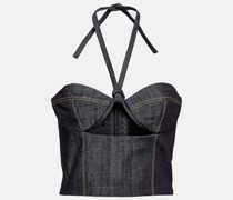 Bustier-Top Aspos aus Denim