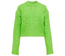 Ami Paris Pullover mit Zopfstrickmuster