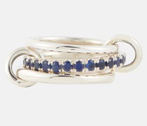 Spinelli Kilcollin Ring Petunia aus Sterlingsilber mit Saphiren