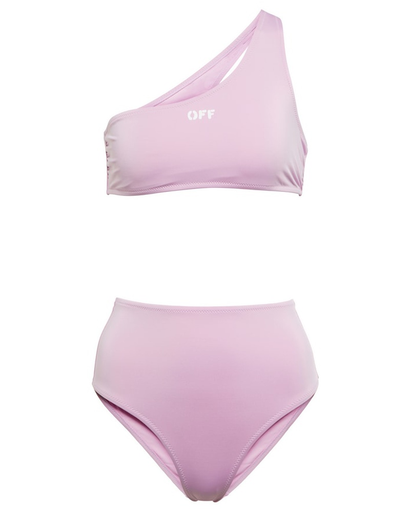 OFF-WHITE Damen Off-White One-Shoulder-Bikini