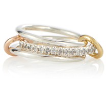 Spinelli Kilcollin Ring Tigris MX Gris aus Sterlingsilber, Gelb- und Rosegold mit Diamanten
