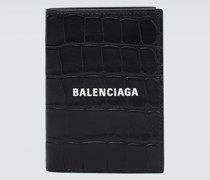 Balenciaga Bedrucktes Portemonnaie aus Leder
